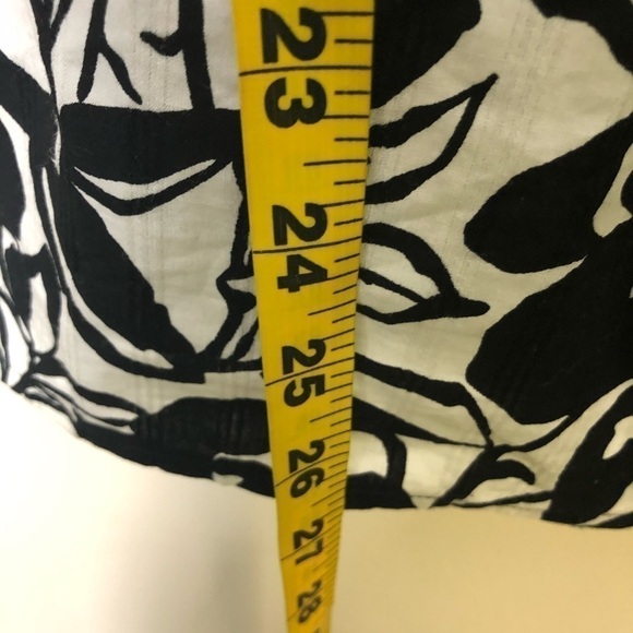Loft Floral Tank Blouse Sz Small Black White - Picture 4 of 5